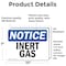 Signmission Inert Gas OSHA Notice Sign, Vinyl Decal, 10in W x 7in L, 2PK OS-2PACK-NS-D-710-L-13696 - alternate 6
